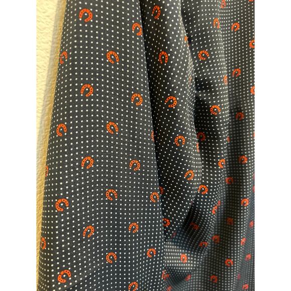 Anne Taylor Women’s size MEDIUM Button down shirt with red horse shoes Blouse - Picture 4 of 4